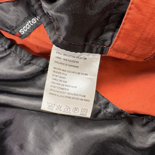 SCOTTeVEST Vest Mens 3XL Orange Full Zip Outdoor Travel Pockets Lined - Picture 11 of 24