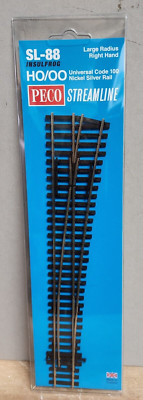 Right Hand #6 turnout switch track Code 100 Nickel Silver PECO SL-88 Insulfrog