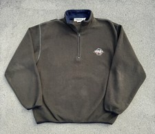 Vintage 90s Nautica Competition Embroidered 1/4 Zip Made In USA Fleece Large