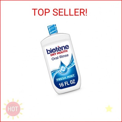Biotene Oral Rinse Mouthwash for Dry Mouth, Fresh Mint - 16 fl oz
