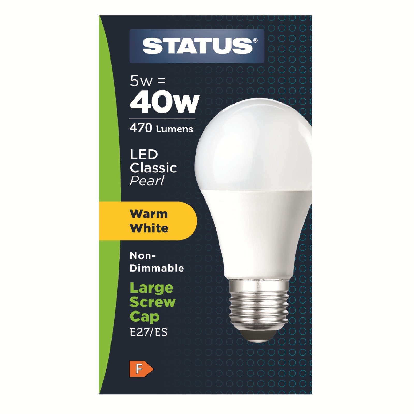 Status 5W (=40W) ES GLS Opal Warm White LED Light Bulb