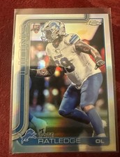 TATE RATLEDGE RC 2025 Topps Chrome Football Holo Refractor NFL Rookie Card #383