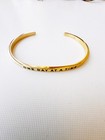 vintage jewelry, signed gold tone cuff bracelet, combined shipping