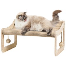 Sisal Cat Scratcher Bed for Indoor Cats,Hammock for Scratching Pad, 2 in 1 El...