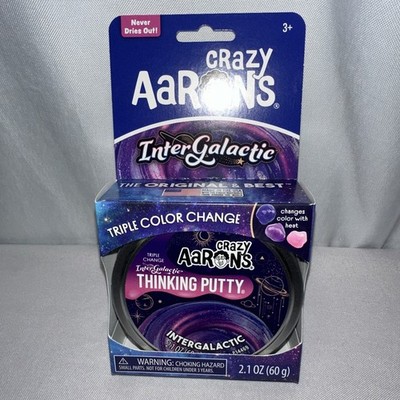 Crazy Aarons Intergalactic Thinking Puddy  Triple Color Change 2.1 Oz New In Box