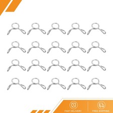 20pack Fuel Line Hose Clips 4mm 304 Stainless Steel Tube Spring Clamps Silver