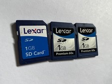 Lot of 3pcs 1gb Lexar standard SD SECURE DIGI...