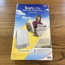 Carex Health Sunlite Bright Light Therapy Lamp P801 Silver 10,000 LUX NEW NIB