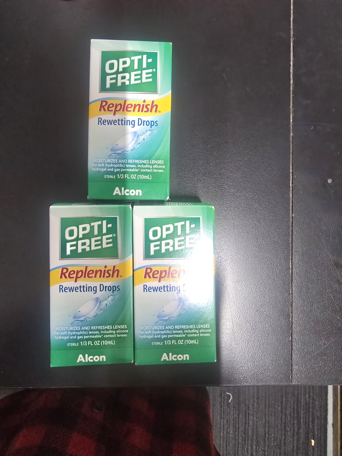 3x Opti-Free Replenish Rewetting Drops Moistens & Refreshes 