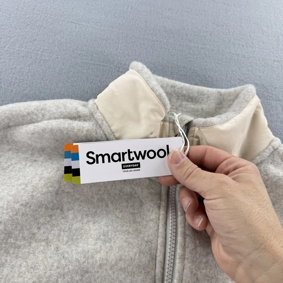Chaqueta Smartwool Mujer Pequeña Cremallera Completa Lana Vellón Exterior Nueva Foto 2 de 4