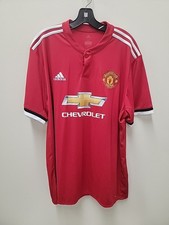 MANCHESTER UNITED 2017 2018 HOME FOOTBALL SHIRT SOCCER JERSEY ADIDAS Mens 2XL