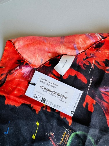Paul Smith Mainline Digital Masters Floral Silk Pocket Square Mens Brand New - Picture 10 of 13