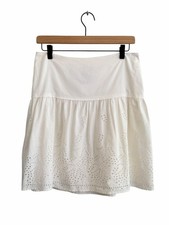 Vintage Ralph By Ralph Lauren White Eyelet Prairie Skirt Size 6 Coquette Cotton
