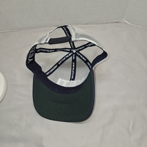 YETI Coolers Hat Navy Blue White Adjustable Snap Nwot See Pics - Picture 6 of 7