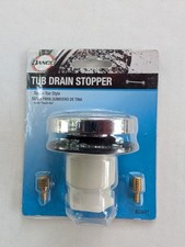Danco 80811 Touch-Toe Style Tub Stopper, Plastic, Chrome Plated