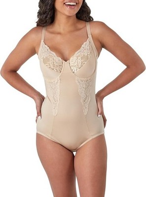 Maidenform Damen 1456 Shapewear Body, Paris Nude Größe 40C 105C