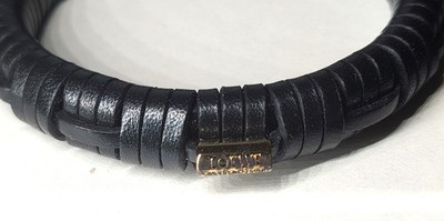 Loewe Woven Leather Bangle Bracelet Large New With Tag