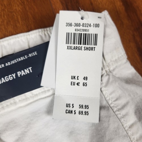 Hollister Adjustable-Rise Baggy Pant Cargo White XXL Short - Picture 8 of 9