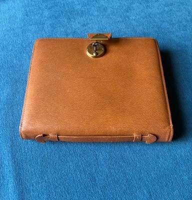 Vintage Reise Schreibetui aus hellbraunem Leder von SAKS Fifth Avenue