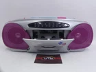 Vintage 2002 Barbie Blossom Boombox Radio Cassette Player Pink Silver FAULTY