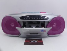 Vintage 2002 Barbie Blossom Boombox Radio Cassette Player Pink Silver FAULTY