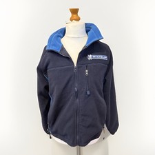 Michelin Tyres Fleece Jacket Crew Size S M Navy Full Zip Coat Race Rally Car