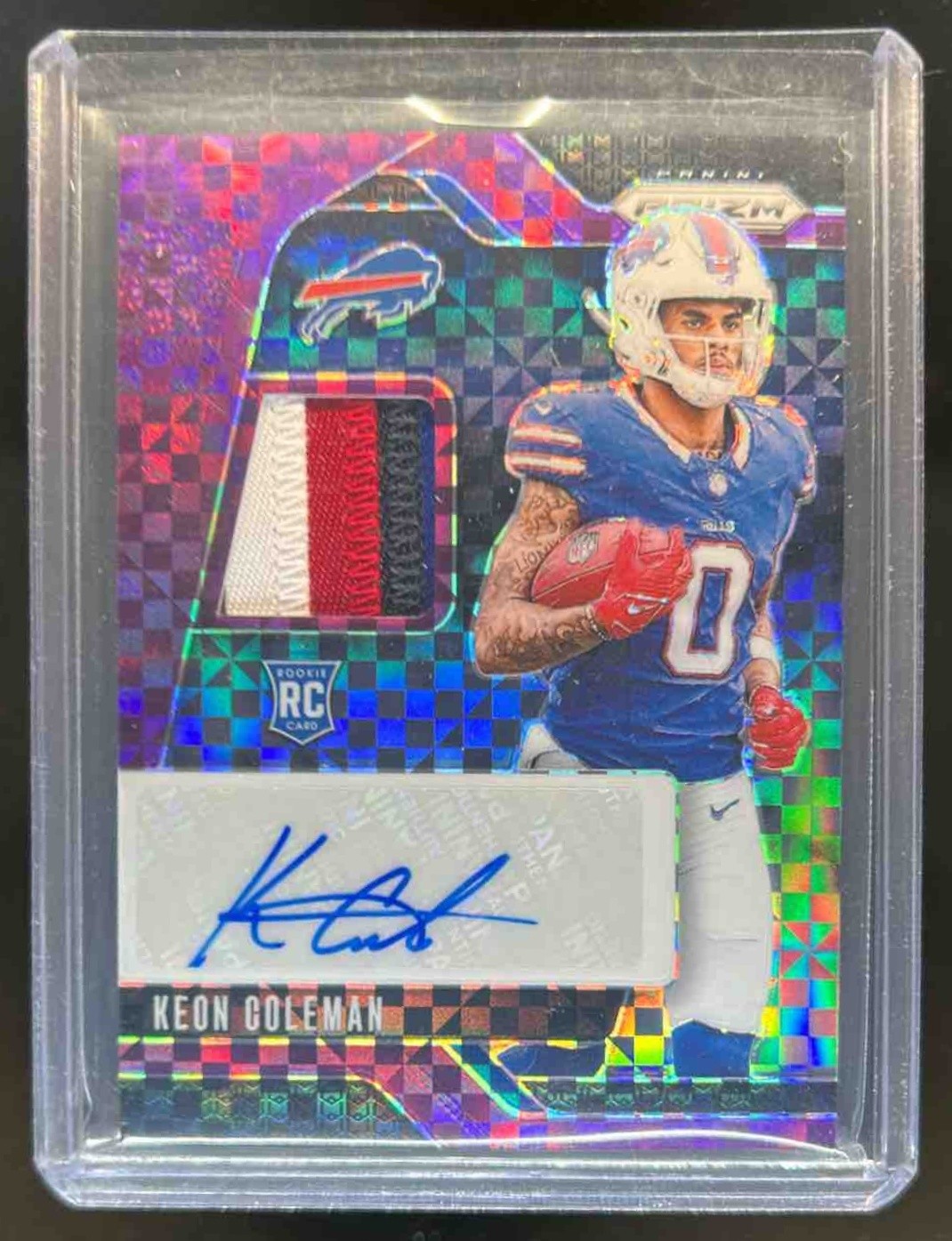 2024 Prizm Keon Coleman Rookie Patch Auto RC Purple Power #23/49 Bills