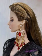 Earrings For Fashion Royalty Integrity Poppy Parker NuFace Dolls Crystal Jewelry