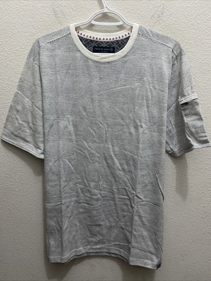 NEW Free Planet Men's XL Gray White  T-Shirt Cotton NWT