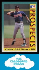 Vinny Castilla 1992 Fleer #666 RC Rookie Atlanta Braves Baseball Card. rookie card picture