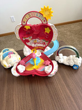Vintage Care Bears Care-a-lot Heart playset Cloud Car Rainbow roller 1980  s 1983