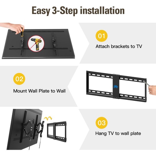 UL Listed Advanced Tilt TV Wall Mount for Most 42-90 Inch TVs, TV Bracket wit... - Picture 8 of 9