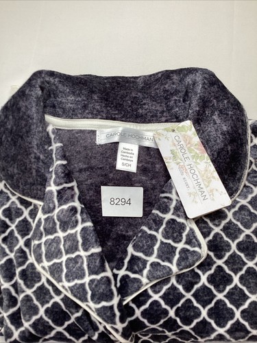 Carole Hochman 2-Piece Pajamas Set Pants and Long Sleeve Button Top, Size: Small - Picture 9 of 9