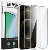 2X GehäRtetes Glas FüR Iphone 12 Pro Max, Erbord 9H Hartglas, Glas