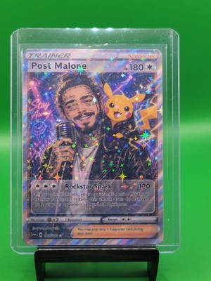 Post Malone X Pikachu Custom Pokémon Card