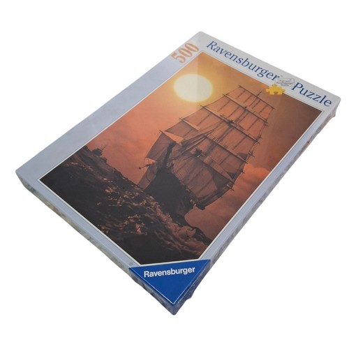 Puzzle 500 Teile Segelschiff bei Sonnenuntergang Wasser ca. 36 x 49 cm - Bild 2 von 3
