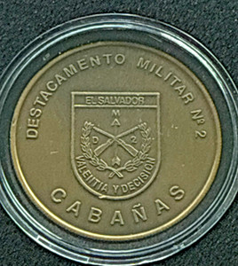 EL SALVADOR SCARCE DESTACAMENTO MILITAR # 2 CABAÑAS, SENSUNTEPEQUE UNC