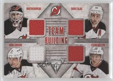 2013 Titanium Team Building Quad Materials Martin Brodeur Travis Zajac HOF 4ry