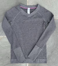 Ivivva by Lululemon Girls Long Sleeve Shirt Size 8 Swiftly Fly Tech Seamless