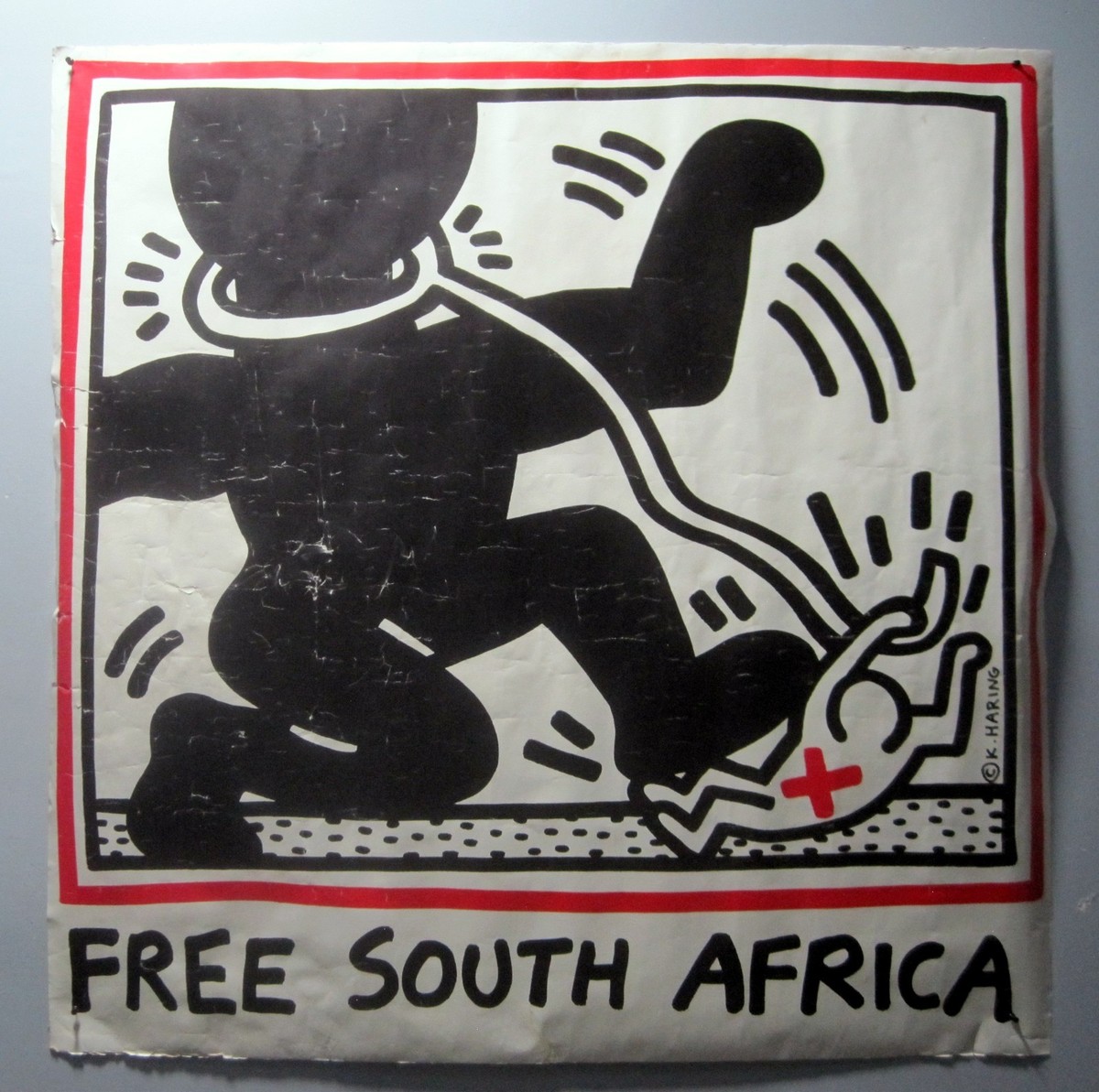 KEITH HARING Free South Africa ~ Original 48