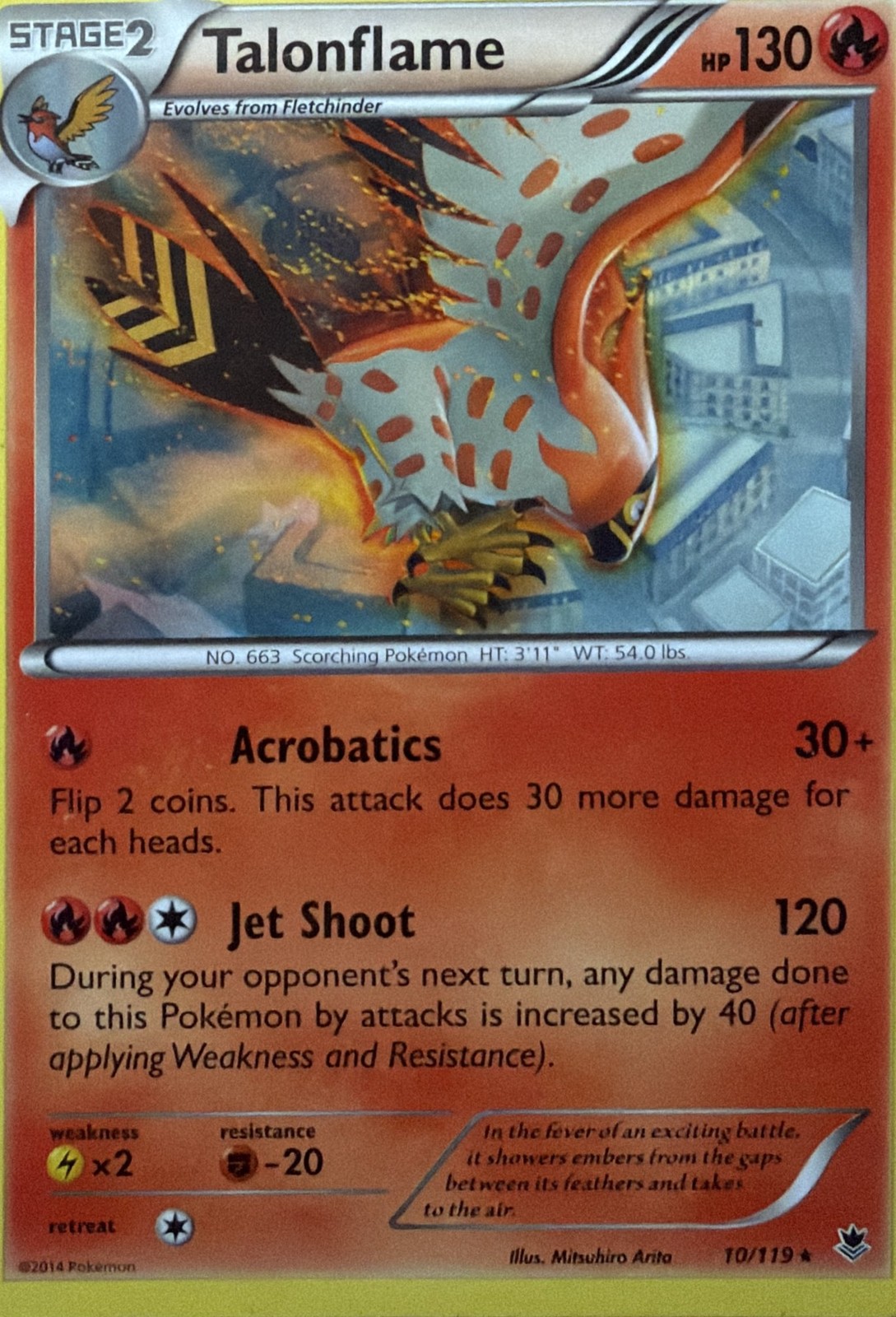 Talonflame Rare XY - Phantom Forces 10/119 NM