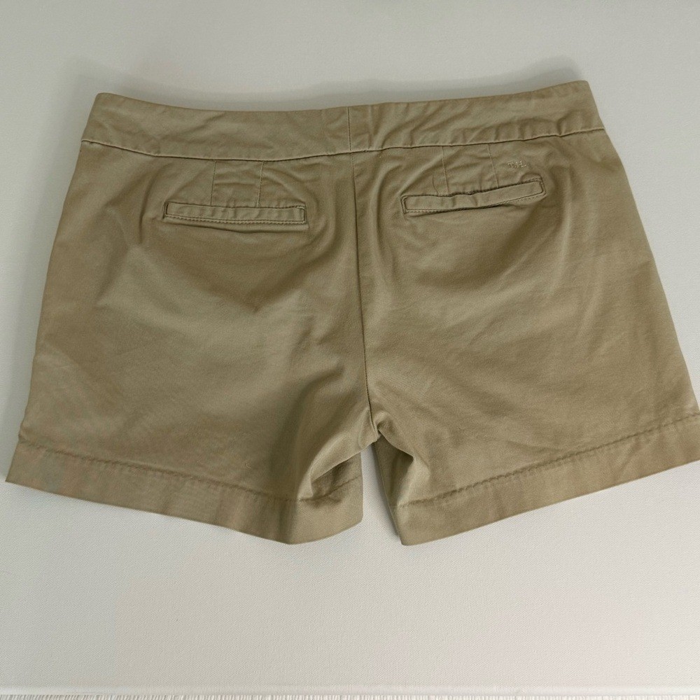 Tommy Hilfiger Tan Women's Cargo Shorts size 12 gold button accents pockets thumbnail 4