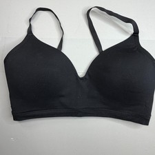ThirdLove Bra LG  Large  Black Padded Seamless Cup No Wire Adjustable Strap