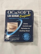 OCuSOFT Original Lid Scrub - Pre-Moistened Pads - 30 Pads - Exp 10/26- New