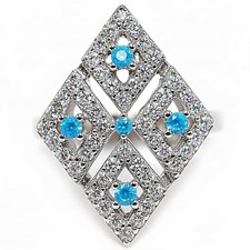 2CT Aquamarine  White Topaz 925 Solid Sterling Silver Ring Jewelry Sz 8