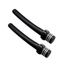 2 PCS Breather Hose Gas Fuel Tank Cap, CNC One Way Tank Valve Vent Tube Black
