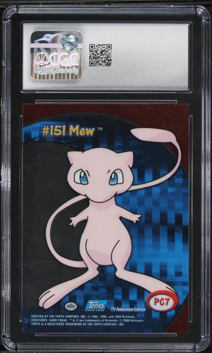 CGC 9 Mew Clear Card Topps TV Annimation 2000 Pokemon Card PC7 - Picture 2 of 2