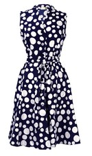 Women's Vintage Retro Button Up Party Shift Dress with Belt