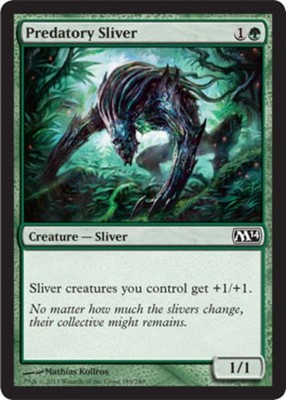 Predatory Sliver Light Play, English Magic the Gathering MTG Magic 2014