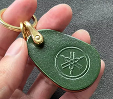 Yamaha Handcrafted Genuine Leather Cowhide Logo Keychain KeyRing